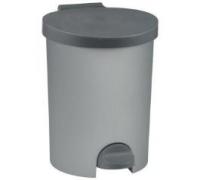 Atkritumu kaste 15l ar pedāli pelēka
