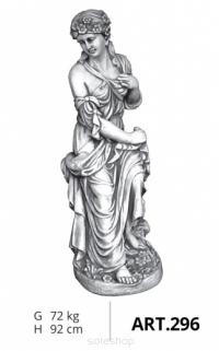ARUNA Betona dārza statuja 'Sieviete ar ziediem' Svars 72 kg, augstums 92 cm