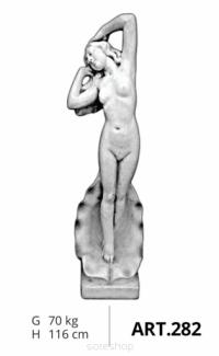 ARUNA Dārza figūra "Sieviete uz čaulas" Svars 70 kg, augstums 116 cm