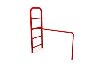 Лестница с поворотной штангой, крепление в землю