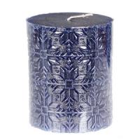 Svece cilindrs auseklis 6 x 7 cm sudraba
