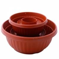 Puķu pods orchid 15 cm caurspīd.balts