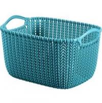 Basket knit s turquoise 8l 30 x 22 x 17 cm