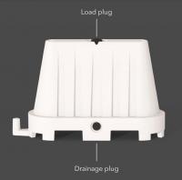 Plastmasas barjera, 700 mm (sarkana)