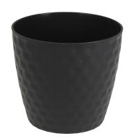 Puķu pods ruby matt recycled 19 cm melns