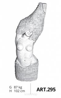 ARUNA Betona dārza skulptūra 'Sieviete' Svars 87 kg, augstums 102 cm