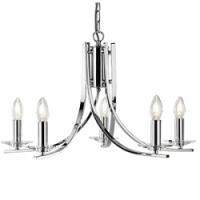 Griestu lampa-ascona 5 x 60 wati e14 hroma